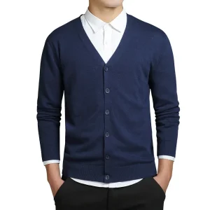 MRMT 2025 Brand New Men's Jackets Sweater Cardigan Cotton V-neck Overcoat for Male Thin Knitted Man Cardigan Sweater Coat