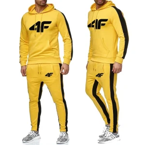 Men Two Piece Outdoors Men's Tracksuit Set Hot Sale Sportswear Sweatpants Hoodie Fashion Comfortable Casual Jogging Single Pants