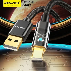 Awei CL-139 100W Super Fast Charging USB Micro Cable Android Micro For Micro USB Fast Charging Cable Nylon Braided Cable