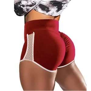 Women Sport Shorts High Waist Push Up Booty Workout Short Sexy Tummy Control Yoga Tights Openwork Fitness Hip Lifting Sportswear