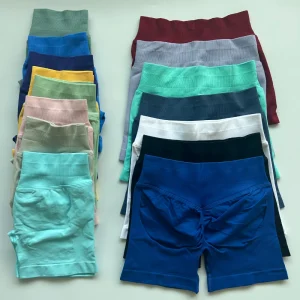 Seamless 4.5" Impact Shorts Low Ribbed Band Yoga Shorts Flex Scrunch Bum Workout Gym Shorts Booty High Stretch Running Shorts