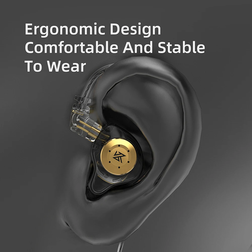 KZ EDX Pro Bass Earphones Sport Running Wired Hanging In Ear Headphones Stereo Noise Cancelling Headset Earbuds With Mic Gamer - Image 4