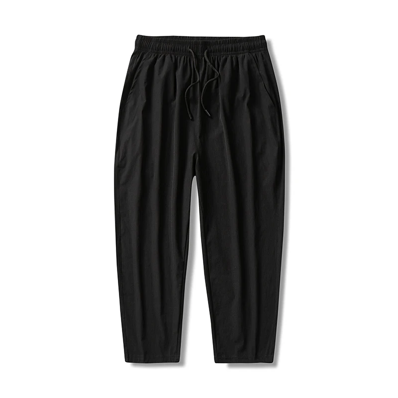 Korean Version Men'S Summer Slim Fit Small Foot Sports Casual Pants Boys' Ice Silk Quick Drying 7-Point High Elastic Shorts - Image 5