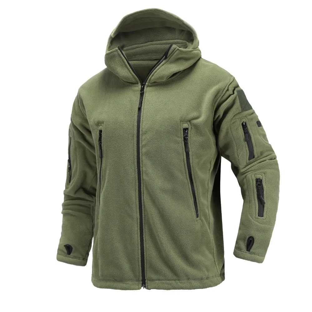 New Outdoor Fleece Softshell Jacket Military Tactical Man Polartec Thermal Polar Hooded Outerwear Coat Army Clothes - Image 2