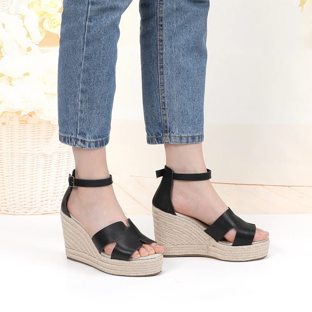 Sapatos Mulher Sapato Feminino Tienda Soludos Platform Wedges Sandals Shoes Heel For Dresses Heels Summer Sale Slip On Wedge - Image 3