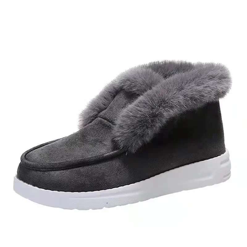 New Ladies Slip on Comfortable Ankle Boots Women Winter Warm Plush Fur Snow Boots Suede ShoesFemale Footwear Botas Femininas - Image 6