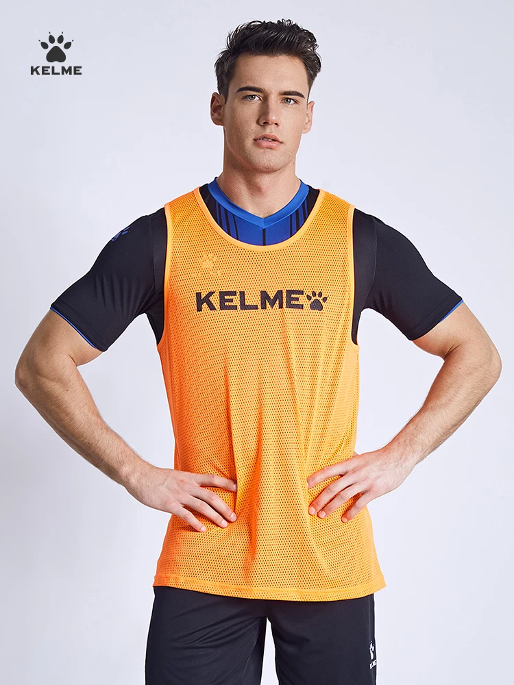 Kelme Sports Tank Top Men's Adult And Children's Football Basketball Training Competition Suit Breathable Tank Top Team Vest - Image 5