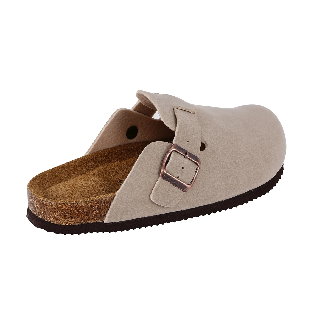 SUFU Leather Birkenstocks Women's New All-in-one Flat Slip-on Beanie Shoes Women Wear Vintage Single Shoes - Image 4