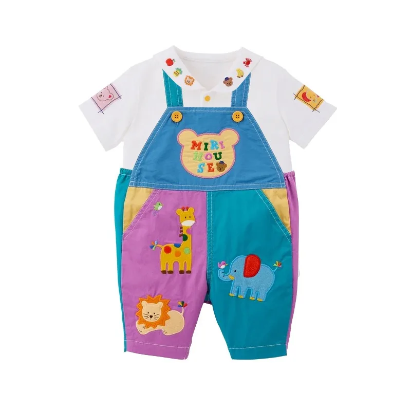 Boys Summer Shorts Overalls Capri Pants Bear Cartoon Baby Girls Rainbow Pant Kids Clothes Baby Pants Boy Baby Jumpsuit 80-120 - Image 5