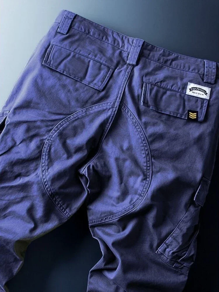 Male Trousers Stretch Loose Khaki Korean Men's Cargo Pants Big Size Aesthetic Harajuku High Quality With Stylish Long - Image 5