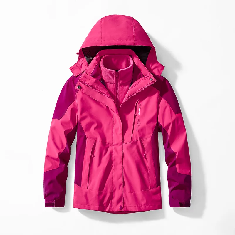 Unisex Two-pieces Sets 3 in 1 Parkas Jackets Male New Arrived Winter Men Outdoor Jacket Waterproof Hiking Coat Windbreaker Coat - Image 3