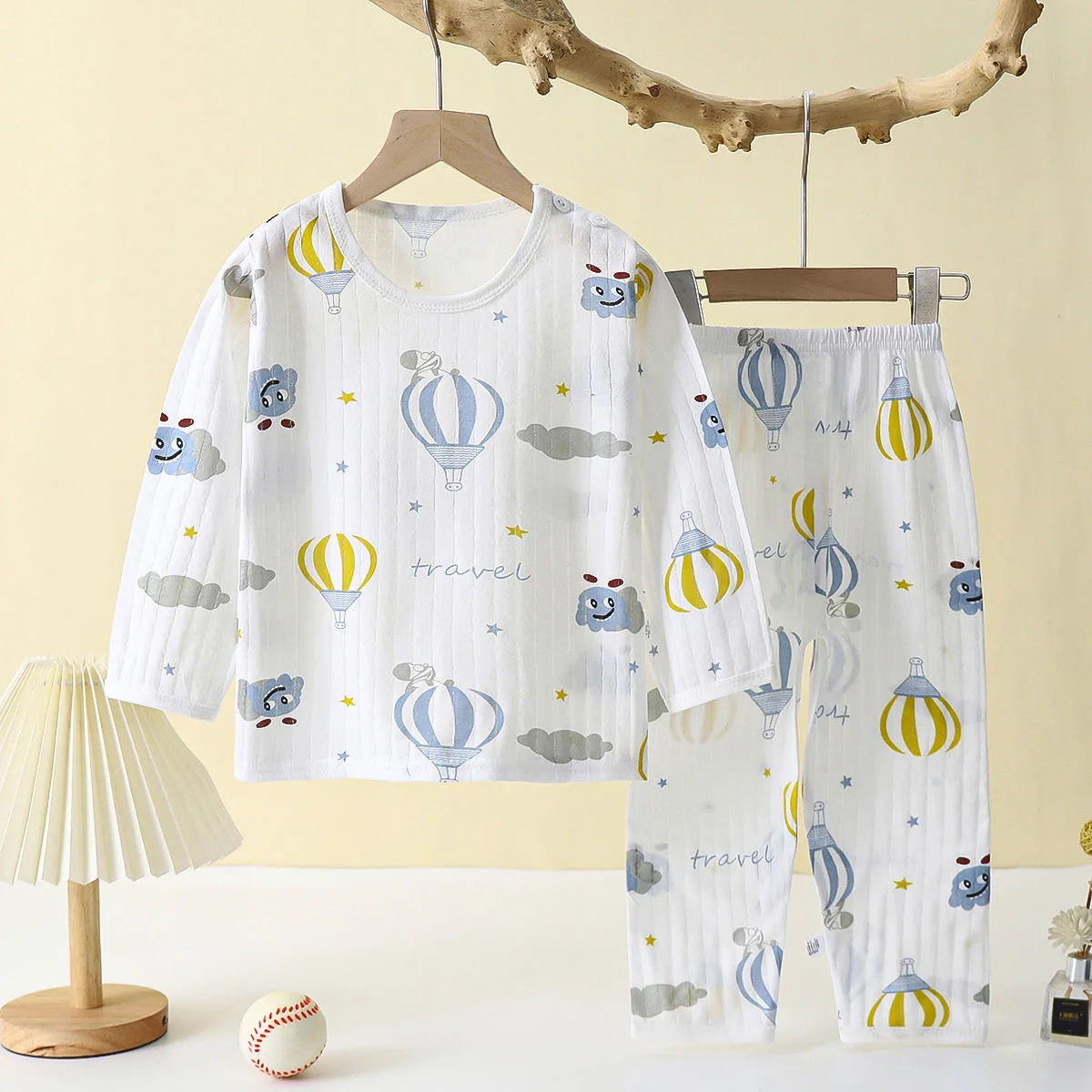 Soft Breathable Cotton Baby Children Pajamas Set Cute Cartoon Long Sleeve Home Sleepwear Set for 0-5 Years Old - Image 4