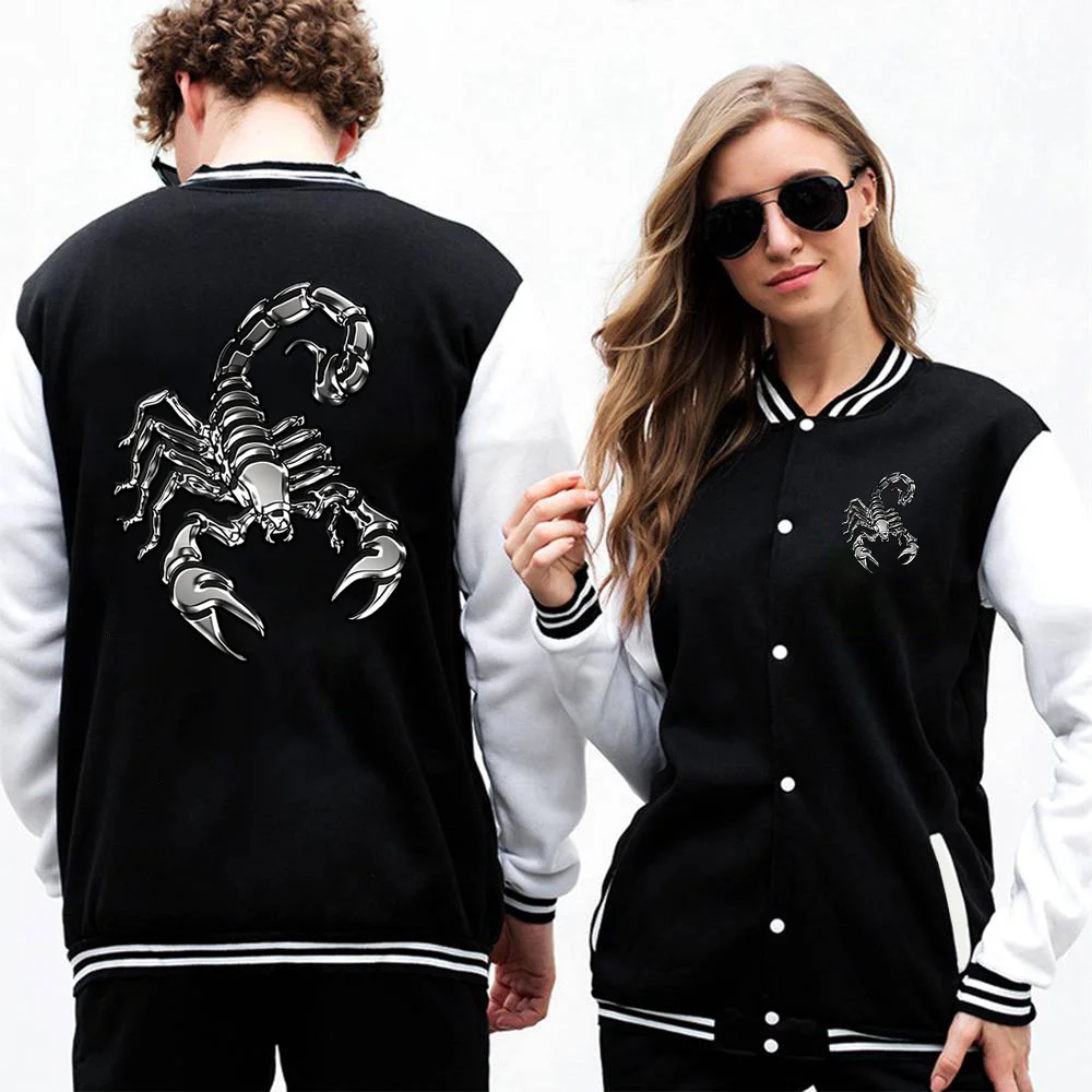 Scorpio Personality Printing Men Jackets Fashion Casual Sports Wear Baseball Uniform Comfortable Male Bomber Coats - Image 2