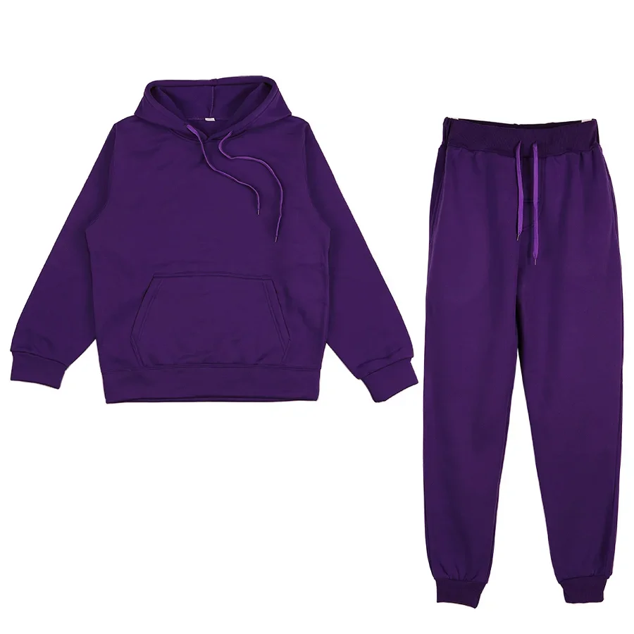 Womens Autumn Winter Tracksuit Warm Fleece Suits Hoodies Tops Casual Sweatshirts Jogging Pant Outfits Sweatpants 2 piece sets - Image 3