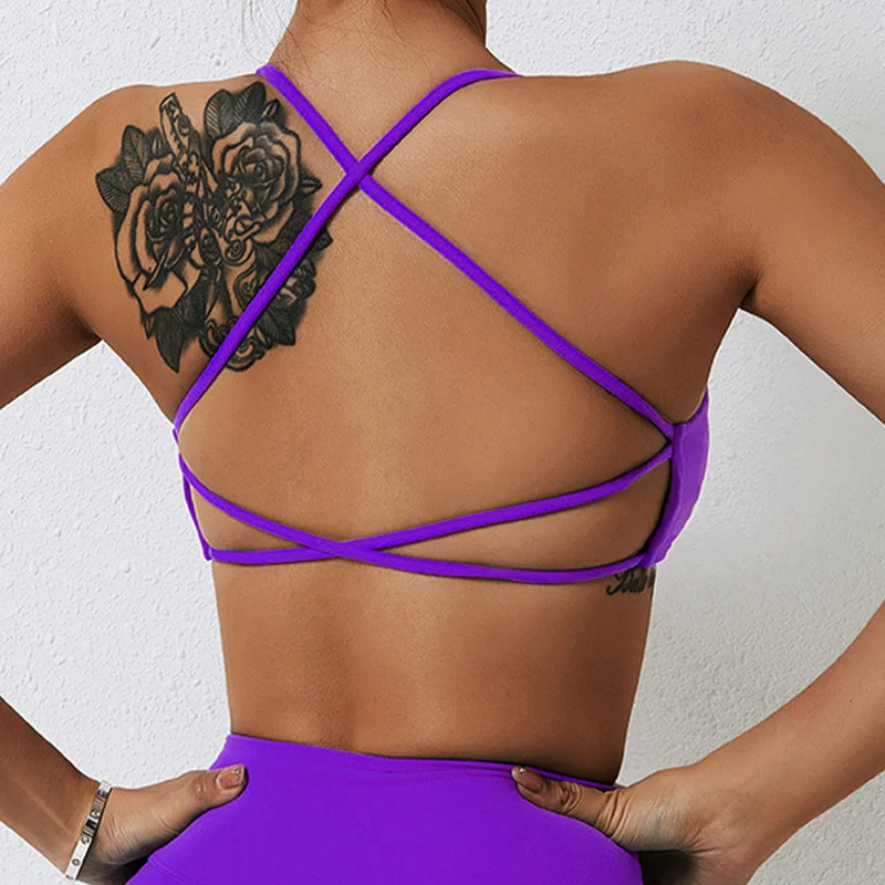 Comfort Sexy Sports Bra Gym Top Women Training Yoga Clothes Stretch Women Sports Underwear Fitness Workout Back Cross Yoga Bra - Image 6