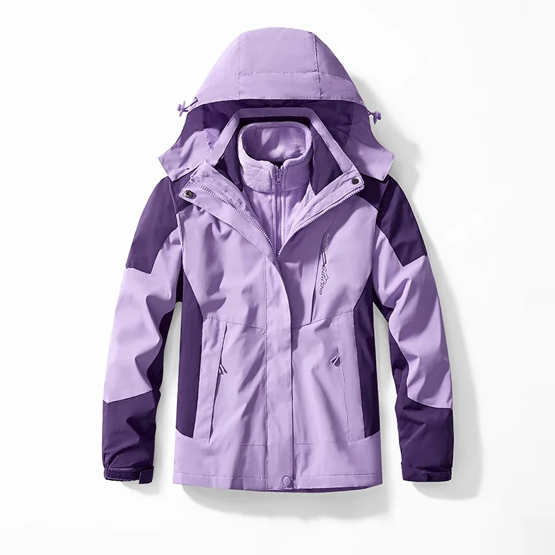 Unisex Two-pieces Sets 3 in 1 Parkas Jackets Male New Arrived Winter Men Outdoor Jacket Waterproof Hiking Coat Windbreaker Coat - Image 4