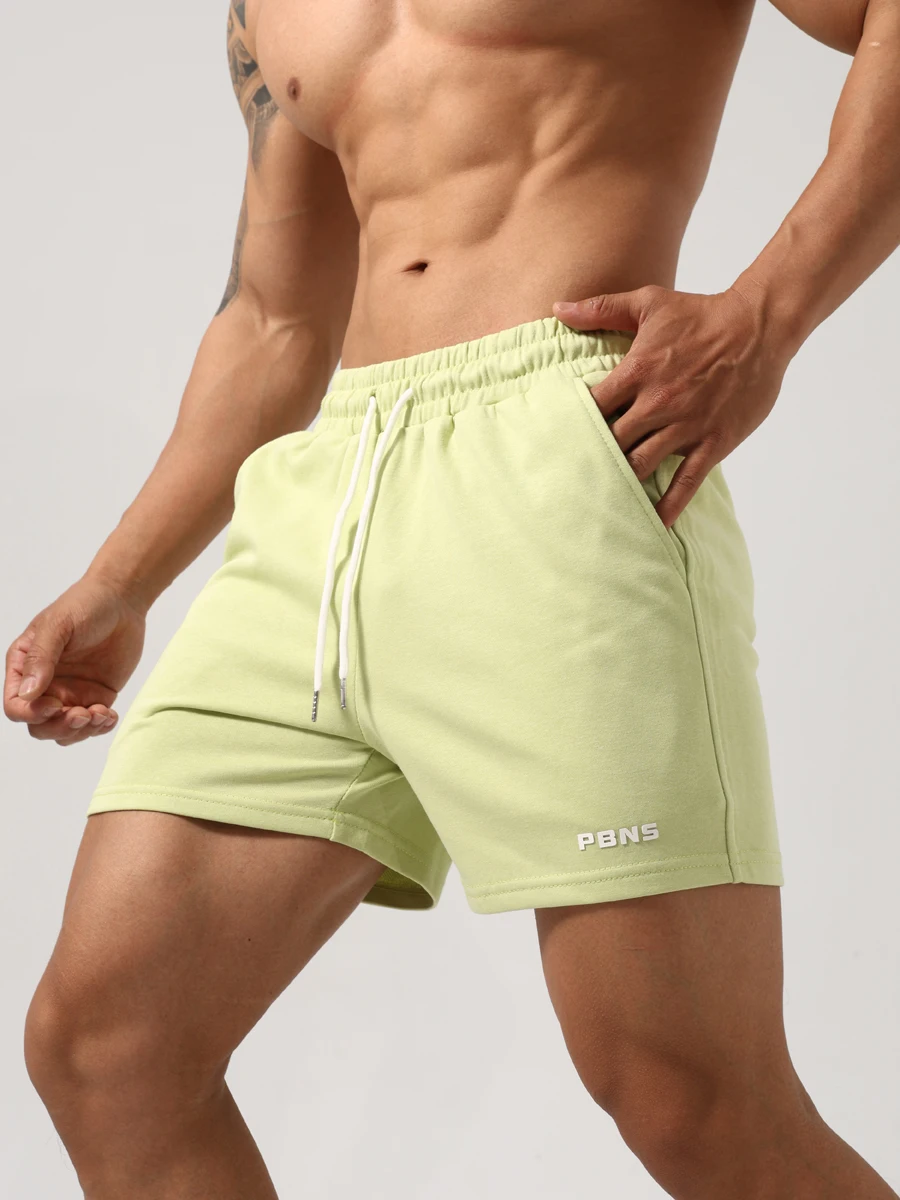 Men's casual sports shorts Cotton fitness stretch 3 point pants, suitable for daily outdoor beach travel - Image 4