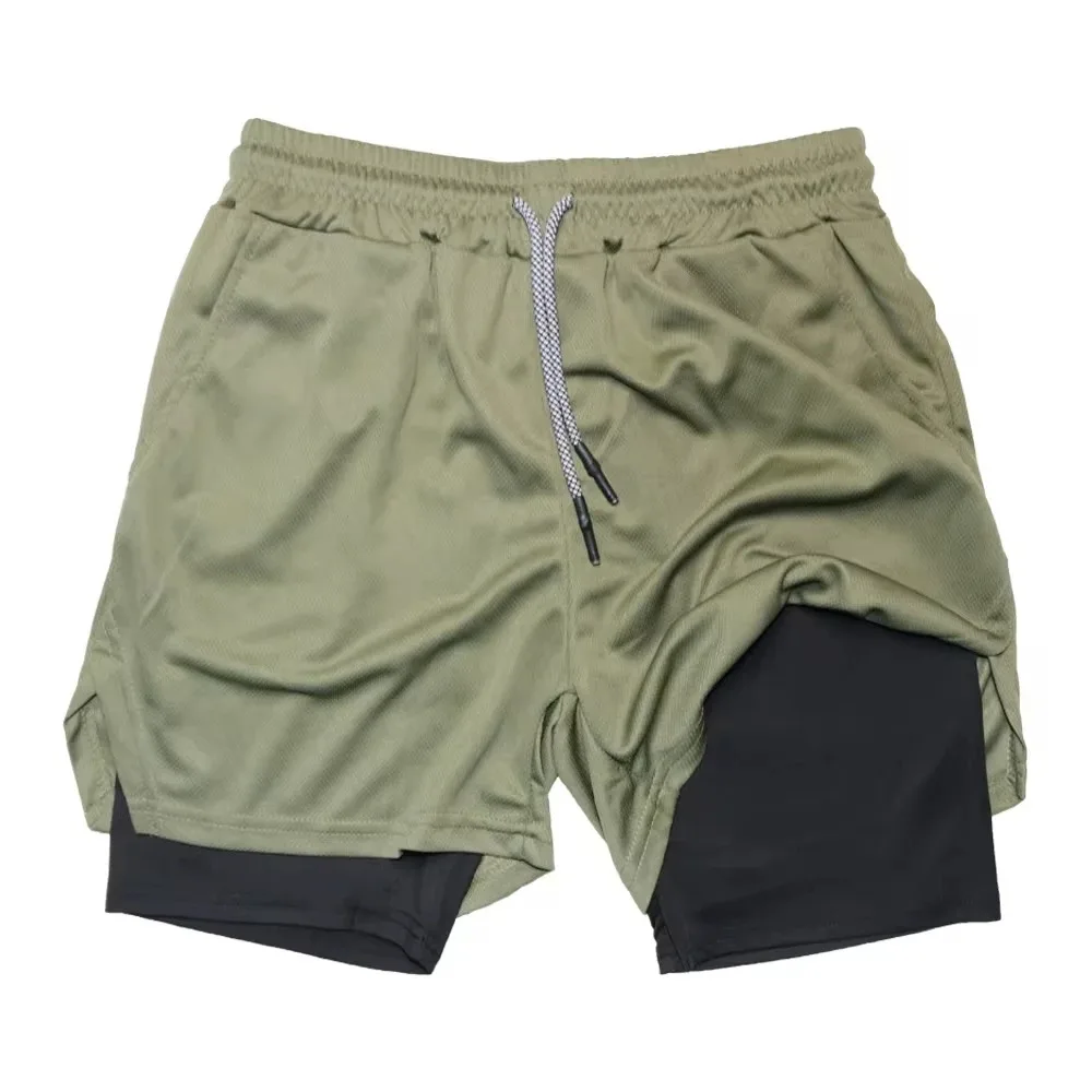 Men'S Performance Sports Shorts Fitness Gym Training Two-In-One Double-Layer Shorts Casual Outdoor Quick-Drying Running Shorts - Image 6