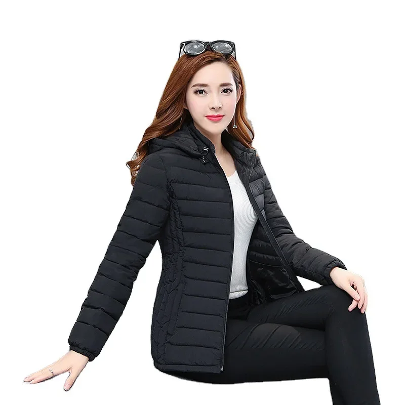 Winter Jackets for Women Cotton Padded Ultralight Coat Women's Parkas Lady Winter Thickened Slim Warm Jacket Female Hooded Parka - Image 6