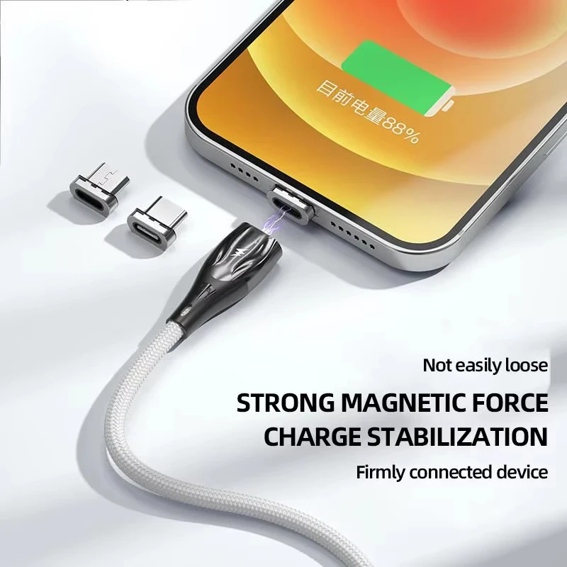 5A Fast Charging Magnet Data Cable Charger Magnetic Usb Metal Fast Charge 2 in 1 TYPE C Micro Usb Connector - Image 2