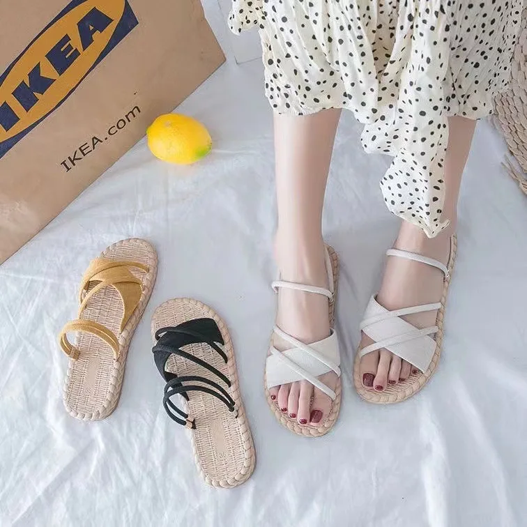 Summer Shoes Woman Sandals Flat Sandalias Mujer Thin Strips Gladiator Beach Sandals Ladies Flip Flops Slides 2023 - Image 3