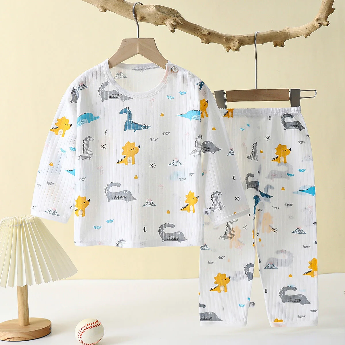 Soft Breathable Cotton Baby Children Pajamas Set Cute Cartoon Long Sleeve Home Sleepwear Set for 0-5 Years Old - Image 5