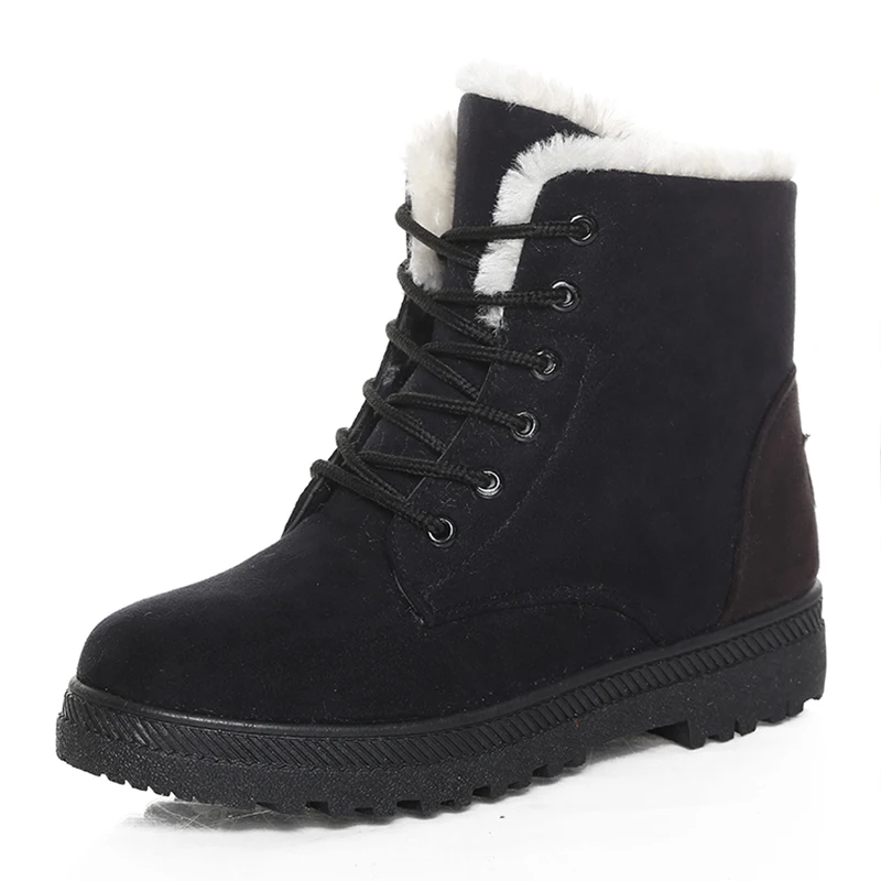 Women's Winter Boots Low Heels Women Boots With Fur Warm Winter Shoes Women Snow Boots Ankle Botas Mujer Winter Footwear Female - Image 5