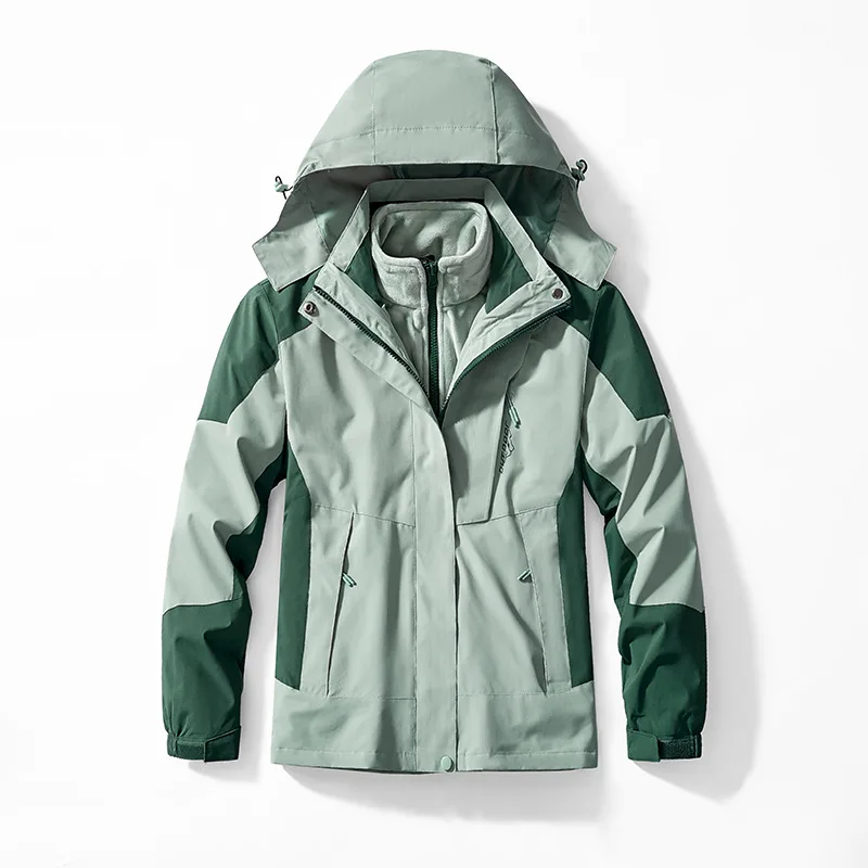 Unisex Two-pieces Sets 3 in 1 Parkas Jackets Male New Arrived Winter Men Outdoor Jacket Waterproof Hiking Coat Windbreaker Coat - Image 2