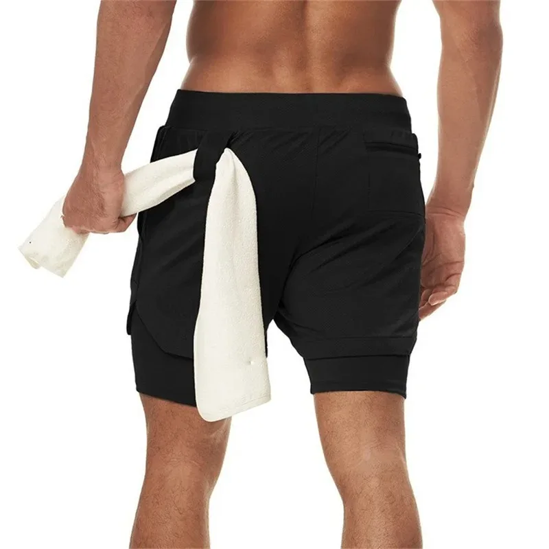 Men'S Performance Sports Shorts Fitness Gym Training Two-In-One Double-Layer Shorts Casual Outdoor Quick-Drying Running Shorts - Image 3