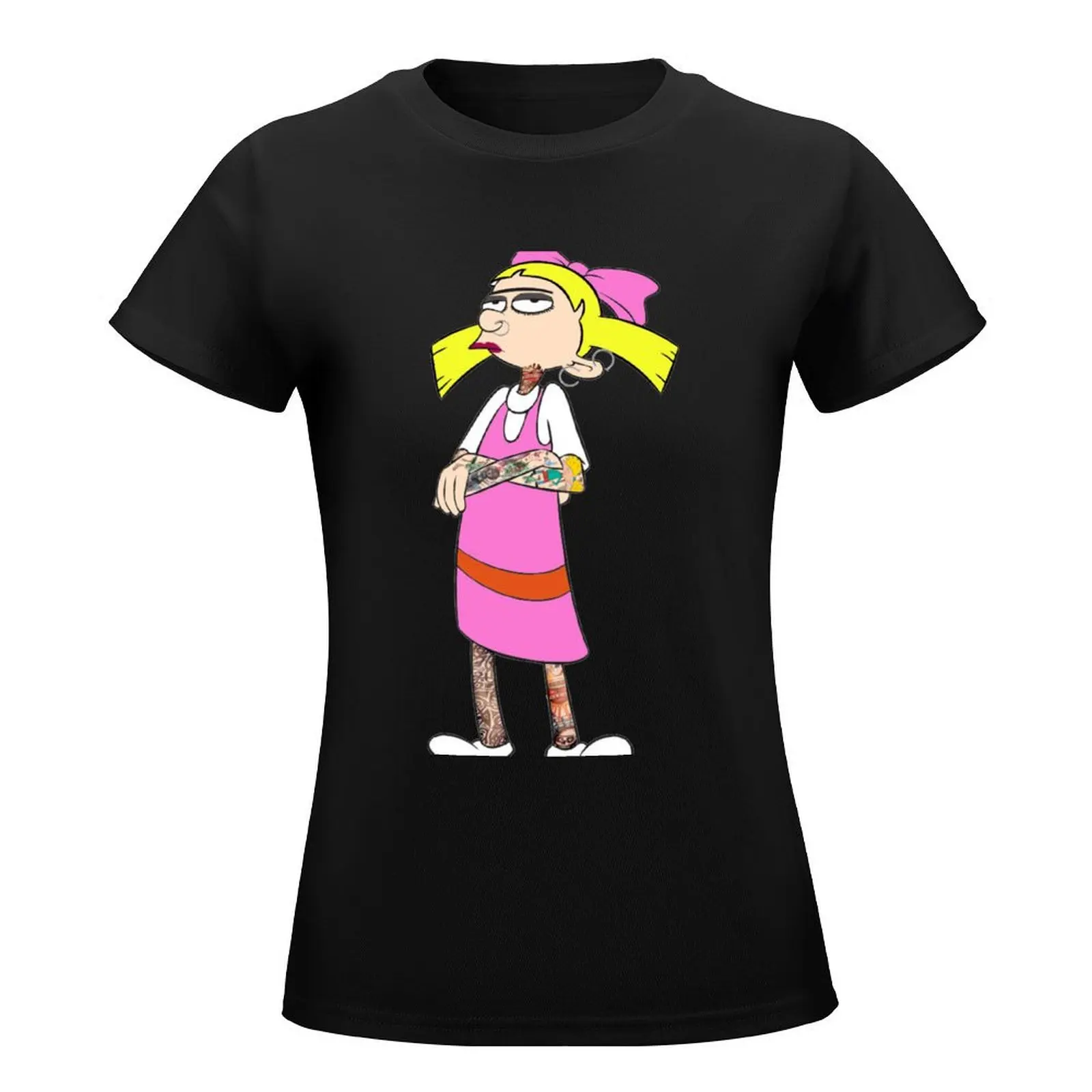 Helga G. Pataki with Tattoos T-Shirt tops Short sleeve tee animal print shirt for girls plus size tops womans clothing - Image 2