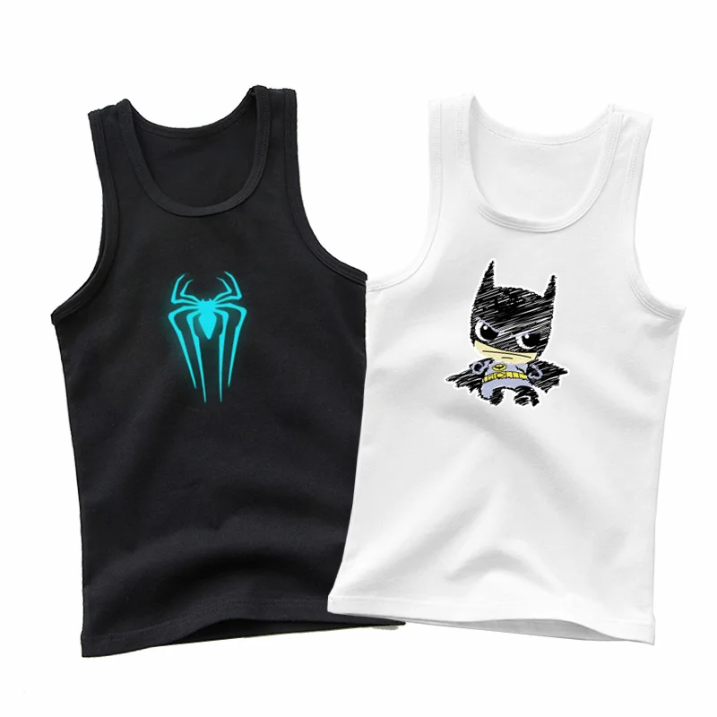 Baby Boys Summer Sleeveless T-shirt Cartoon Hero Vest 2pcs Sets Children Thin Cotton Undershirt Sports Tank Tops 3-12Y - Image 3