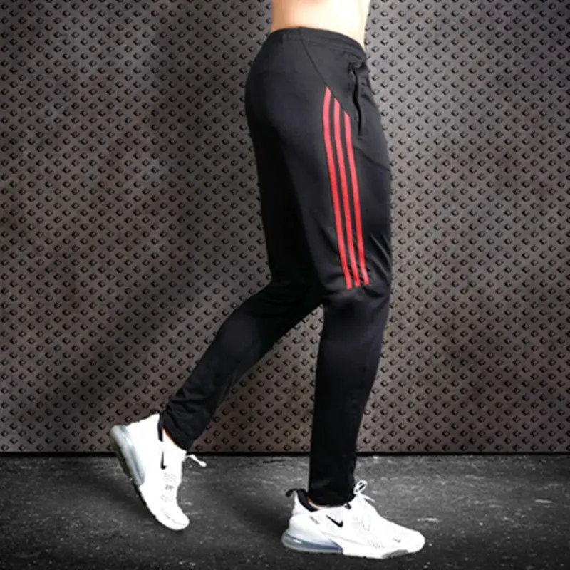 Summer Versatile Casual Sports Straight Pants Men Printed Stripe Elastic Waist Drawstring Pocket Ventilate Thin Loose Trousers - Image 2