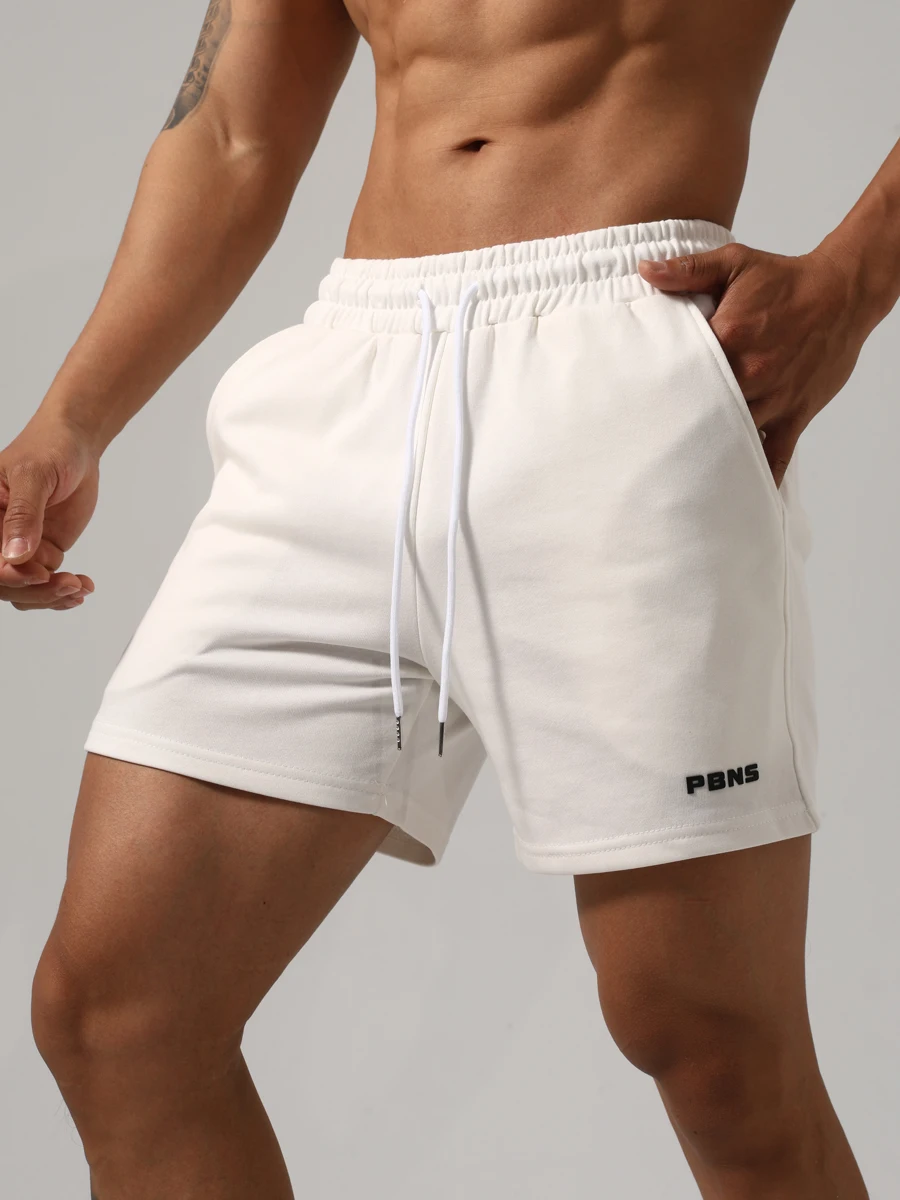 Men's casual sports shorts Cotton fitness stretch 3 point pants, suitable for daily outdoor beach travel - Image 3