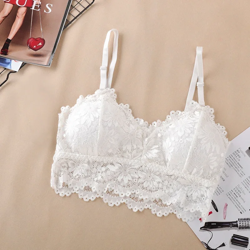 Sexy Bra Women Lace Bralette Sexy Lingerie Underwear Wireless Padded Seamless Bra Ultra Strap Padded Bras for Women - Image 5