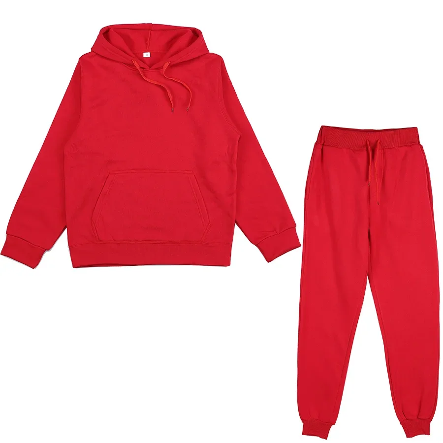 Womens Autumn Winter Tracksuit Warm Fleece Suits Hoodies Tops Casual Sweatshirts Jogging Pant Outfits Sweatpants 2 piece sets - Image 5
