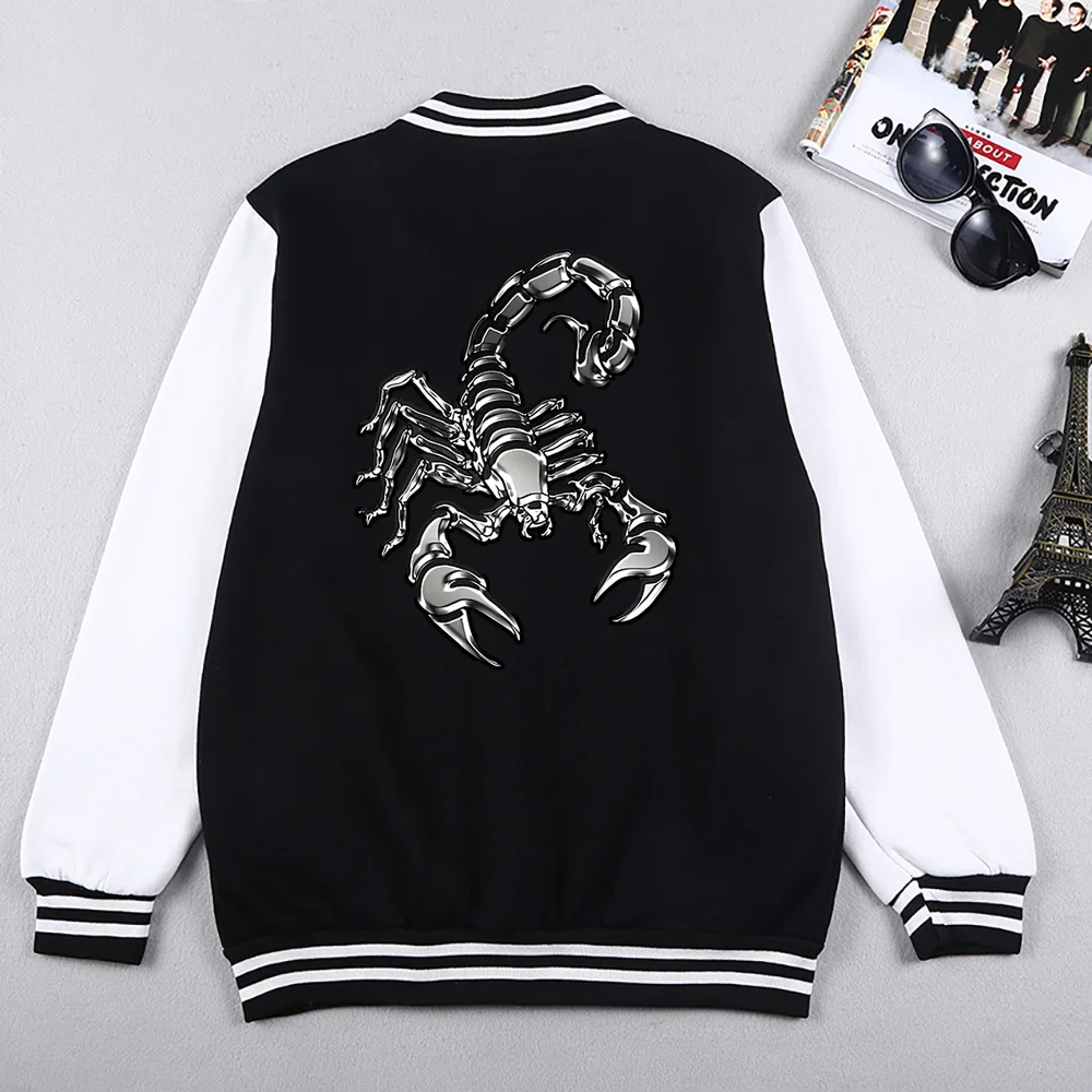 Scorpio Personality Printing Men Jackets Fashion Casual Sports Wear Baseball Uniform Comfortable Male Bomber Coats - Image 3