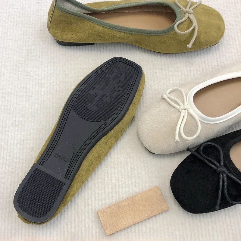 Soft Leather Ballet Flats Shoes Women Bow Tie Casual Streetwear Slip on Basic Loafers Spring Autumn Office Ladies Shoes New 2025 - Image 3