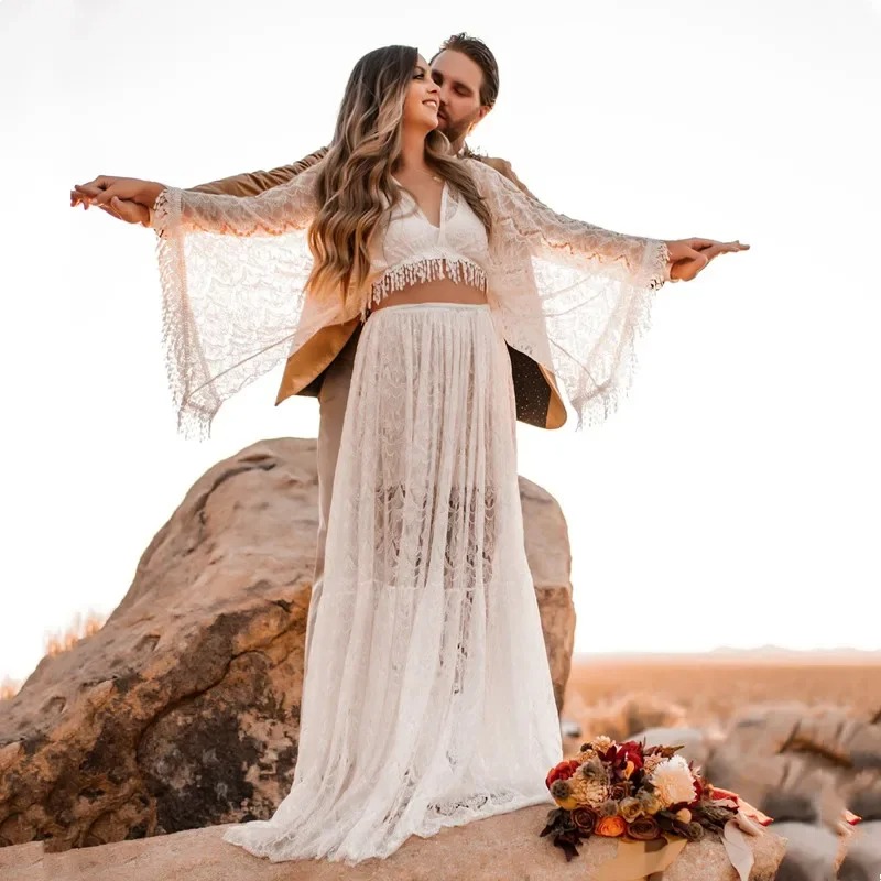 Women’s Boho Lace Maxi Dress – Beach Wedding and Event Dress - Image 5