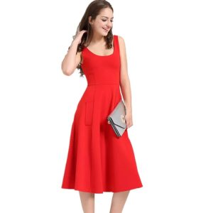 TESSCARA Vintage Lace Cocktail Dress for Women | Elegant Summer A-Line Party Dress