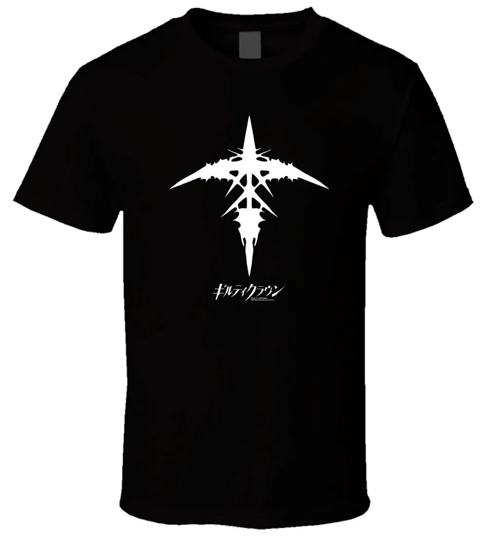 Men’s 3D Anime T-Shirt Guilty Crown Kings Mark Funny Short Sleeve Cotton Tee