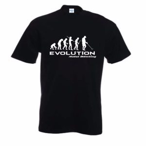 Metal Detector Evolution T-Shirt – Funny Darwin Theory Retro Tee