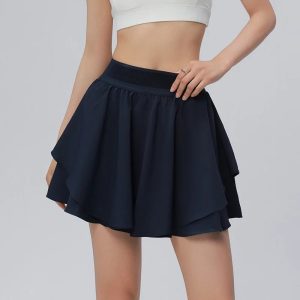 Women High Waist Yoga Sports Skirt Anti-Exposure Slimming Running Skirt Summer Wear