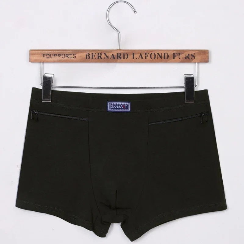 Men’s Anti-Theft Boxer Briefs with Zipper Pockets – Cotton Security Underwear - Image 3