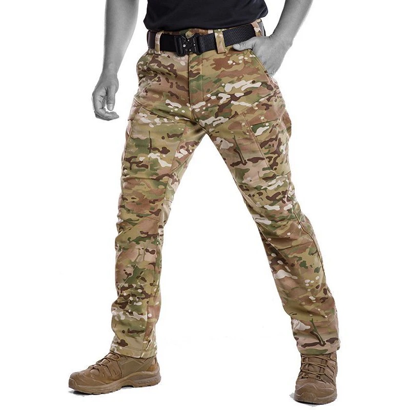 Men Fleece Hiking Pants Winter Waterproof Windproof Outdoor Trousers - Image 2