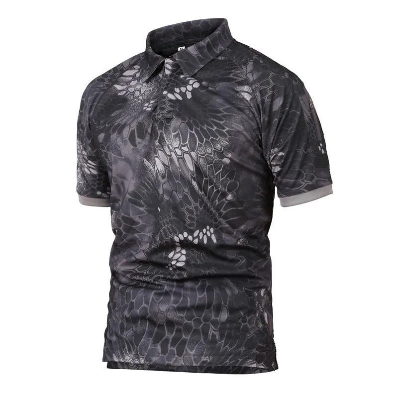 Summer Tactical Military Camouflage T-Shirt Men Outdoor Hiking Camping Coolmax Quick-Dry Army Sports Tee - Image 2