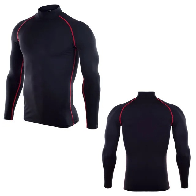 Men’s Compression Dry-Fit T-Shirt – Stand Collar Gym Running & Bodybuilding Rashguard - Image 5