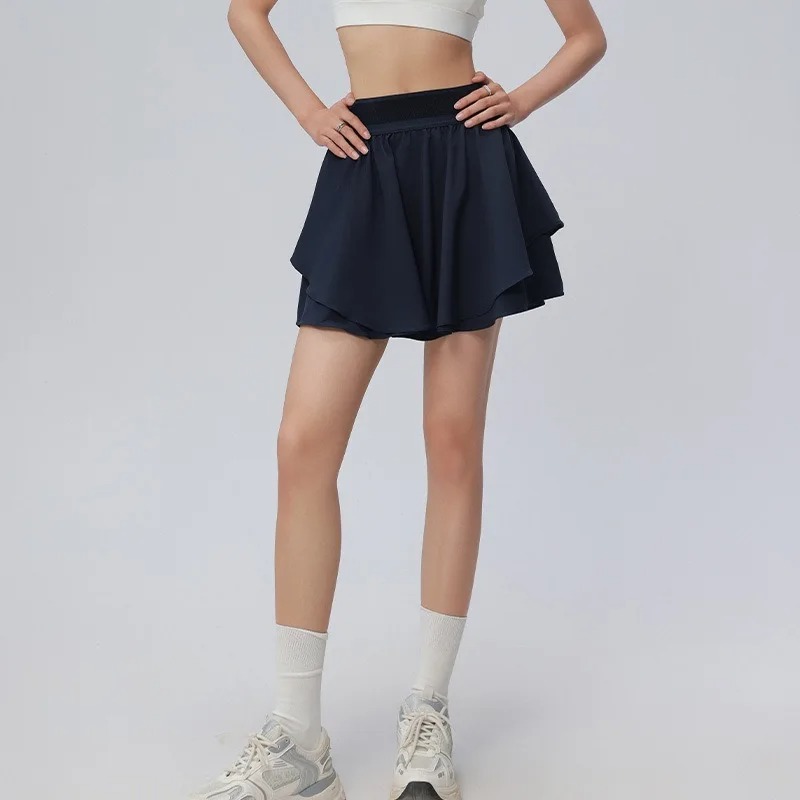 Women High Waist Yoga Sports Skirt Anti-Exposure Slimming Running Skirt Summer Wear - Image 3
