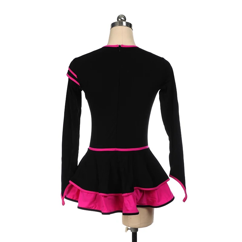 Figure Skating Dress Girls Gymnastic Tights Black Spandex Highly Elastic Breathable Performance Outfit