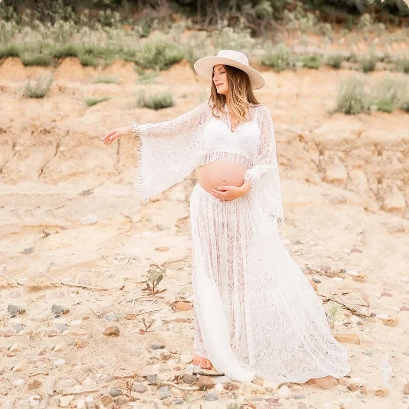 Women’s Boho Lace Maxi Dress – Beach Wedding and Event Dress - Image 2