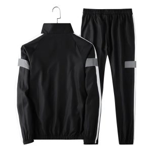 Men Reflective Patchwork Tracksuit Two Piece Hip Hop Sweatshirt Pants Set